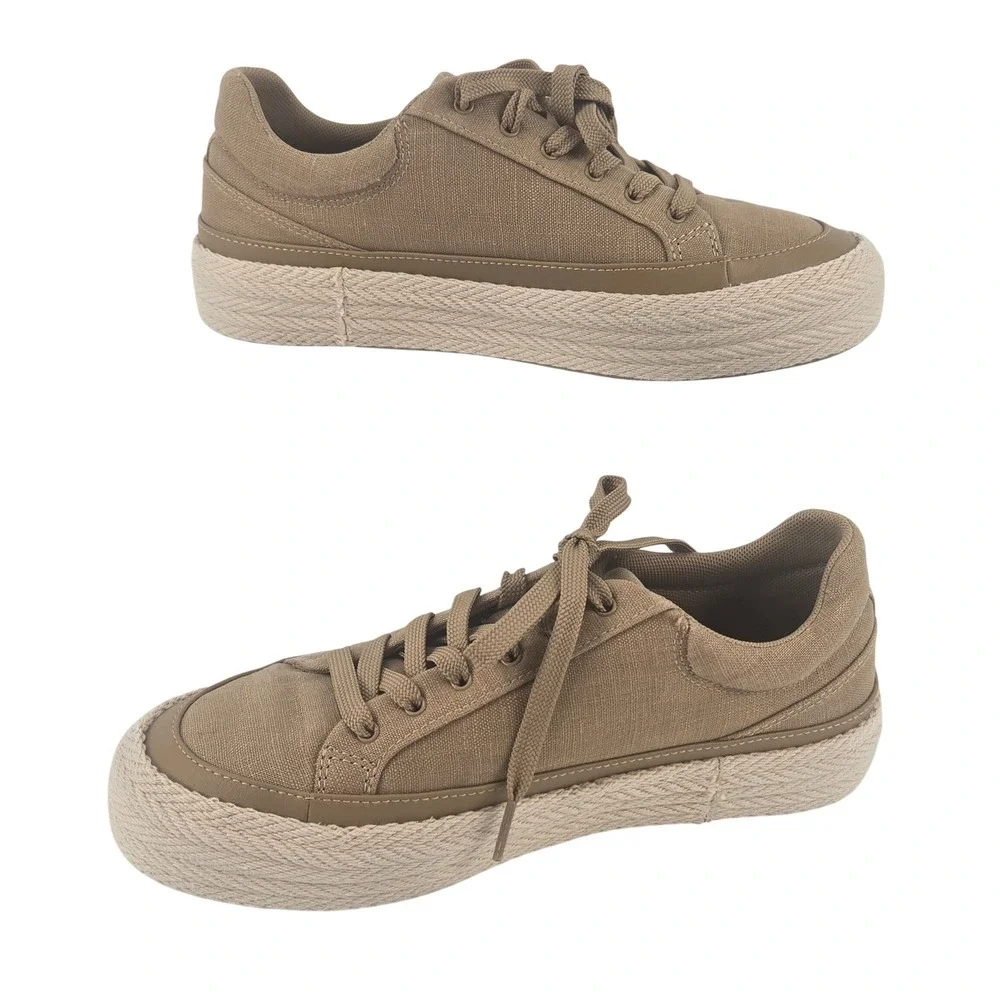 Tommy Hilfiger 7.5 Kelsey II Sneakers Womens Tan‎ Excellent Espadrille Platform